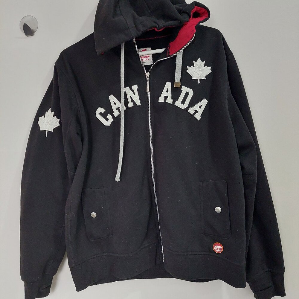 Canada Maple Leaf Zip Up Hoodie, Men's M